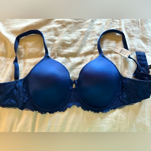 Talbots NWT Gorgeous Vivid Dark Blue with Pretty Lace Sexy and Comfortable - Picture 12 of 13